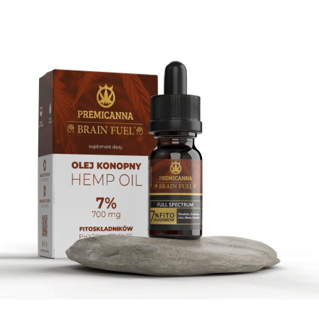Przebadany Olejek CBD Brain Fuel z dodatkiem Rhodiola, Cordyceps, Lion's Mane, Curcuma