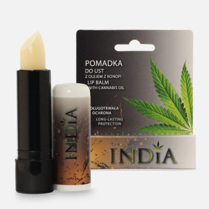 India Pomadka Do Ust Z Olejem Z Konopi 3,8 G