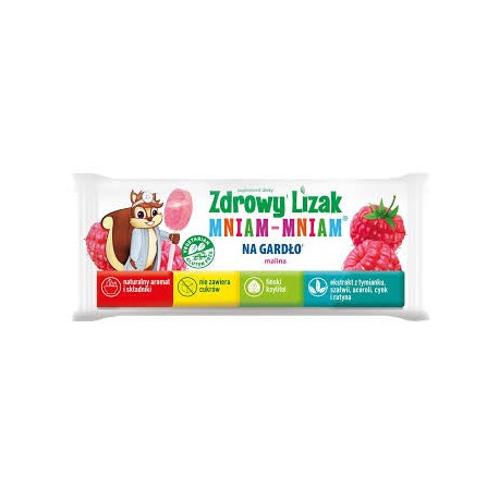Starpharma Zdrowy Lizak Mniam  Na Gardło 6G Malina