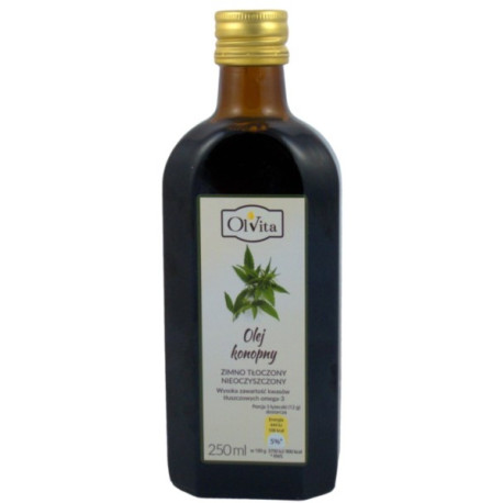 Olvita Olej Konopny Zimnotłoczony 250Ml