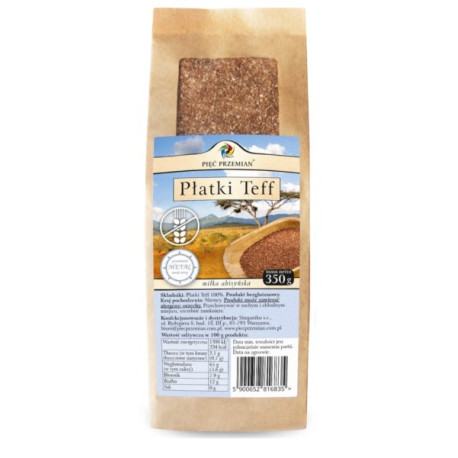 Pięć Przemian Płatki TEFF bezglutenowe 350g