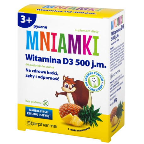 Starpharma Witamina D3 Mniamki Do Ssania 60 Pas