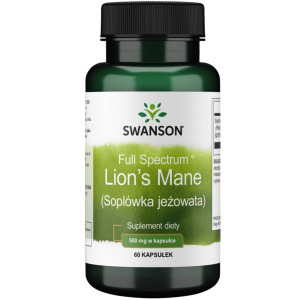 Swanson Fs Soplówka Jeżowata 500 Mg 60 K