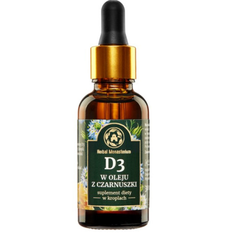 Herbal Monasterium Witamina D3 w oleju z czarnuszk