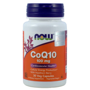 Now Foods Koenzym Q10 100 Mg+Głóg 30 K
