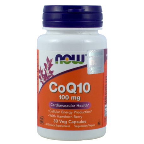 Now Foods Koenzym Q10 100 Mg+Głóg 30 K