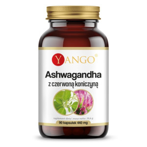 Yango Ashwagandha z czerwoną koniczyną 90 k