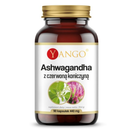 Yango Ashwagandha z czerwoną koniczyną 90 k
