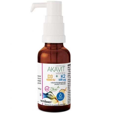 Vitadiet Akavit Witamina D3 4000 Iu +K2 100 Mcg