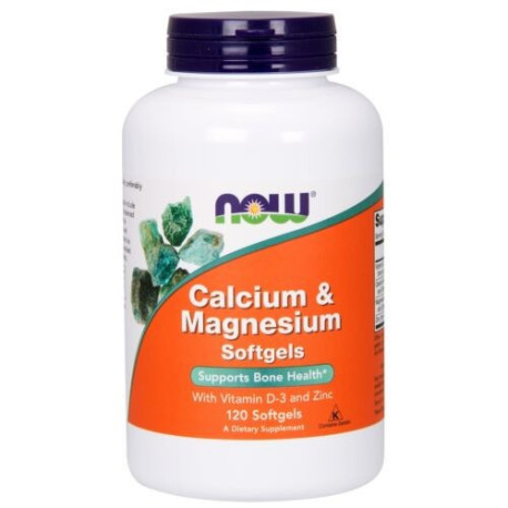 Now Foods Wapń Magnez Witamina D3 i Cynk 120 k