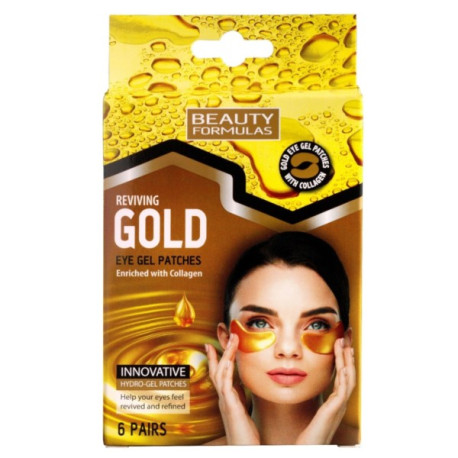Beauty Formulas Żelowe Złote Płatki pod oczy 6 par