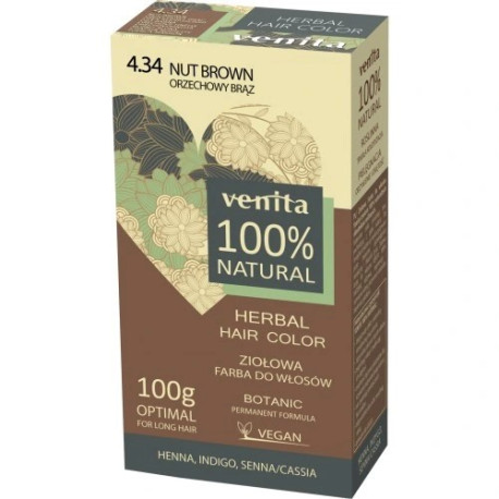 Venita NATURALNA Farba Ziołowa 4.34 NUT BROWN