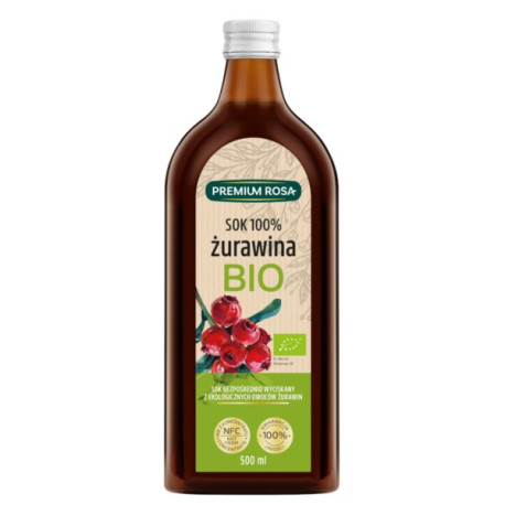 Premium Rosa BIO Sok z Żurawiny 100% 500 ml
