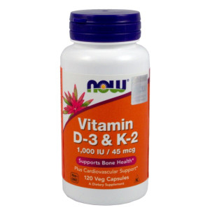 Now Foods Witamina D3+K2 120 K