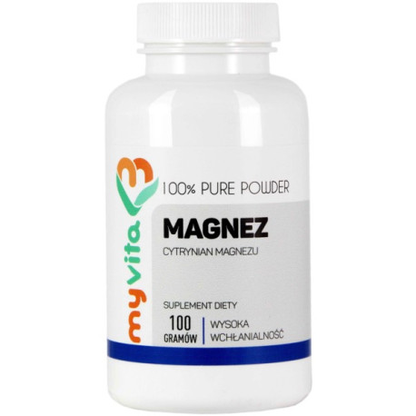 Myvita Magnez Proszek 100 G Wspomaga Układ Nerwowy