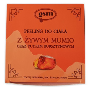 GSM Peeling do ciała z żywym mumio oraz bursztynem