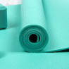Zestaw do jogi myga Yoga Starter Kit: mata, klocek, pasek - turkusowy