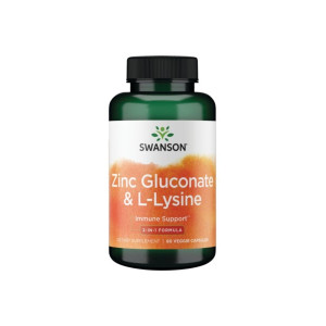 Swanson Cynk Gluconate & L- lizyna 90 kaps