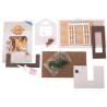 Domek dla lalek drewniany salon model do złożenia LED 8008-A 20,6cm