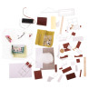 Domek dla lalek drewniany salon model do złożenia LED 8008-A 20,6cm
