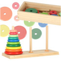 Piramida drewniana z podstawą wieża sorter