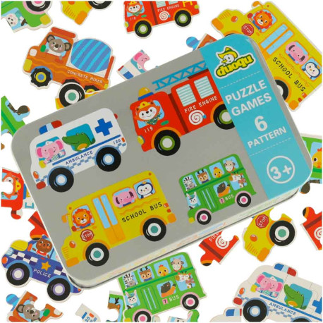 Puzzle w puszce pojazdy 30 puzzli