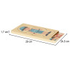 Puzzle drewniane warstwowe budowa ciała montessori chłopiec