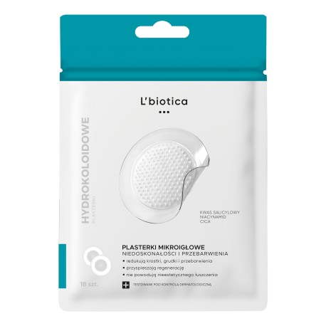 L'BIOTICA Plasterki mikroigłowe na niedoskonałości i przebarwienia 2x9 sztuk