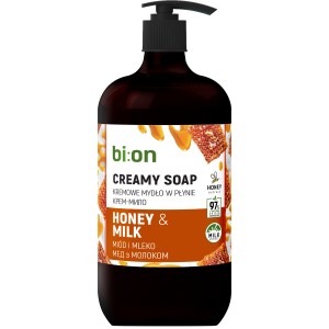 BIO NATURELL Kremowe mydło w płynie z pompką Miód i Mleko 946 ml