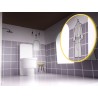 Domek dla lalek drewniany mebelki 70cm szary