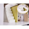 Domek dla lalek drewniany mebelki 70cm szary