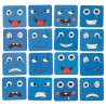 Gra edukacyjne wyzwania nauka emocji klocki drewniane