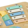 Tablica manipulacyjna LULILO LUDO stolik drewniany sensoryczny 2w1 miętowy
