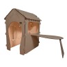 Domek ogrodowy drewniany stolik tablica kredowa 86 x 137 x 105 cm