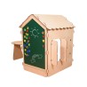 Domek ogrodowy drewniany stolik tablica kredowa 86 x 137 x 105 cm