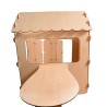 Domek ogrodowy drewniany stolik tablica kredowa 86 x 137 x 105 cm