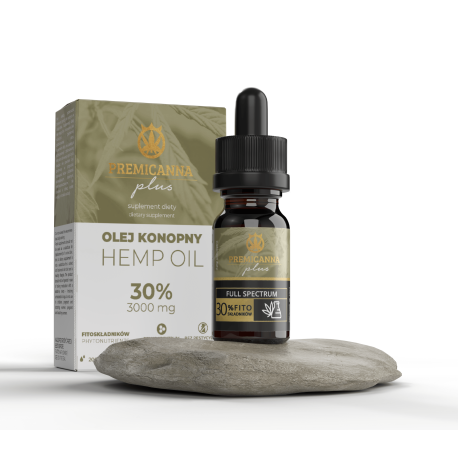 Certyfikowany Olejek CBD 30% PLUS 5% CBG - olejek konopny 3000 mg