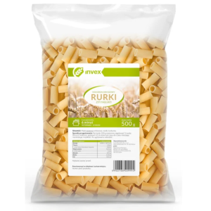 BIO invex Makaron orkiszowy rurki 500 g – pełnoziarnisty, z kurkumą, z polskich zbóż