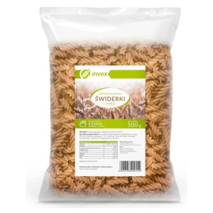 BIO invex Makaron płaskurka świderek 500 g