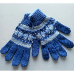 Rękawiczki damskie (dziecięce) - błękitne