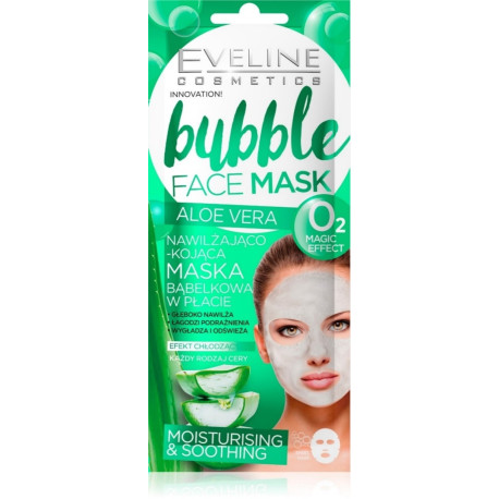 Eveline Bubble Face Maska bąbelkowa w płacie nawilżająco-kojąca Aloe Vera 1szt