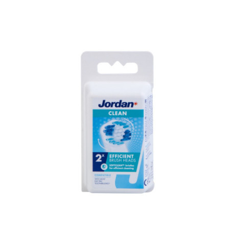 Jordan Electric Clean Wymienne główki do szczoteczki elektrycznej Clean 1op.-2szt