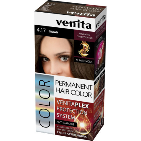VENITA Color Farba do włosów Venita Plex nr 4.17 Brown 1op.